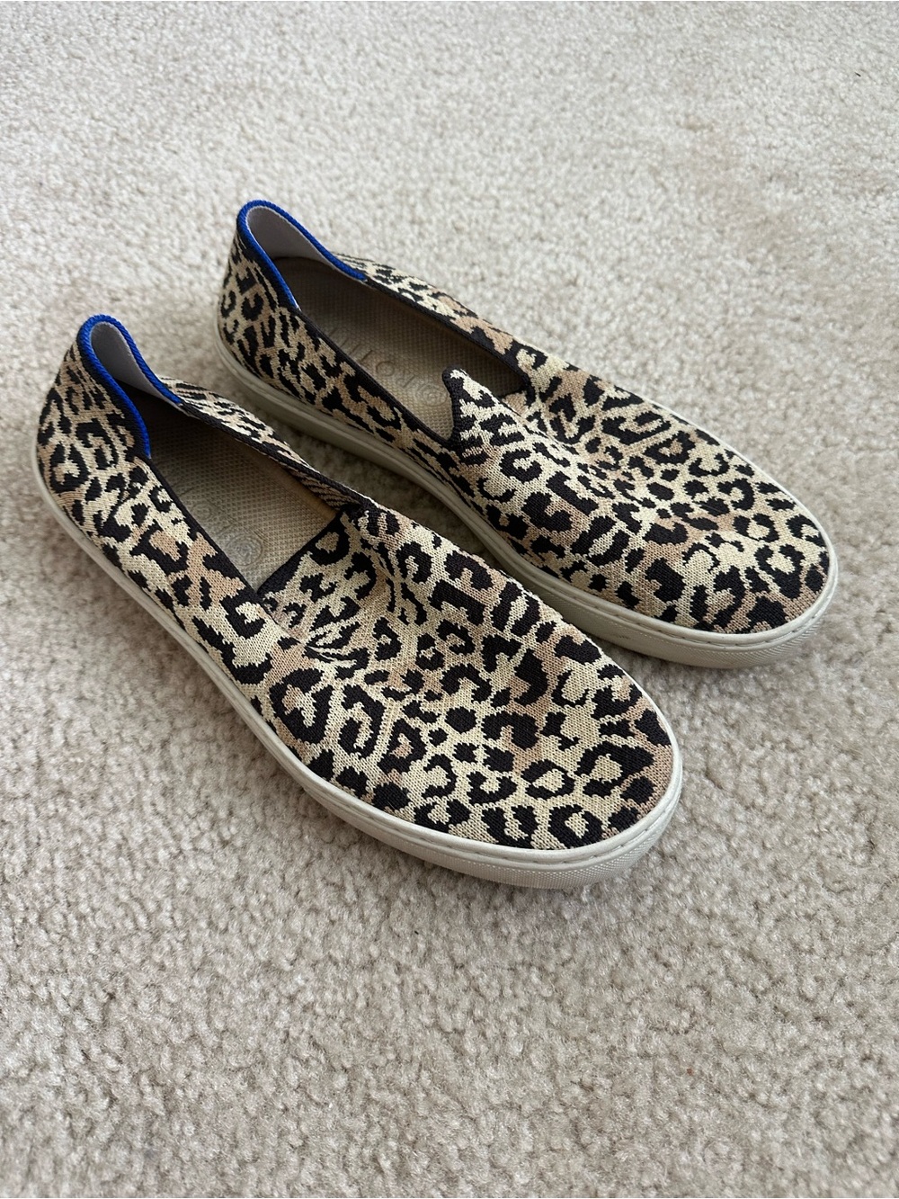 Rothy’s The Original Slip On Sneaker in Leopard Print, Women’s Size 10